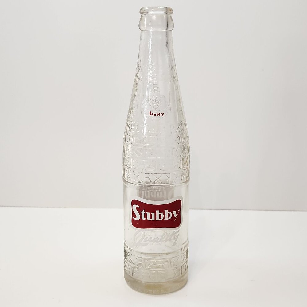Vintage Stubby Co Quality Soda Bottle 10 oz Pop Glass ACL Clear Toronto Canada